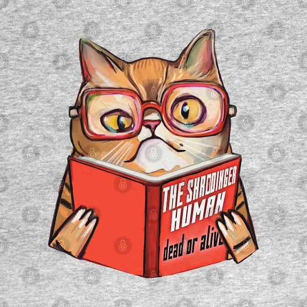 Geek cat with book by Meakm